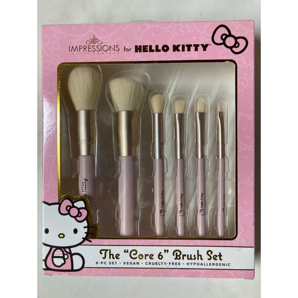 Hello Kitty Makeup Brush Set's Impressions  X 4 Limited Edition New With Box - Picture 5 of 9